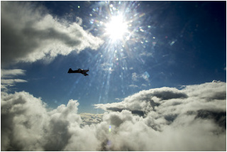 CAP 231 G-CPII through the clouds