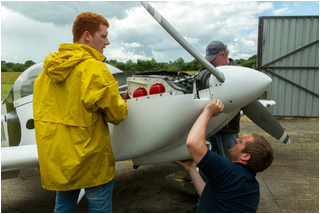 Vans RV-7 EI-HUM being cared for by Brian, Gerry and Harry