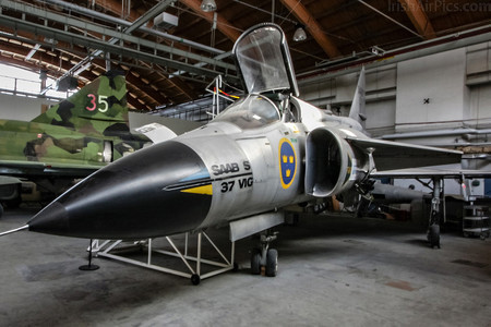 Prototype Saab JA37 Viggen 37-6 in the Vasteras Flygmuseum