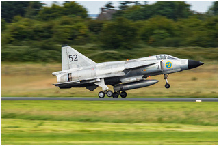 SwAFHF Viggen SE-DXN at Shannon Airport in July 2015