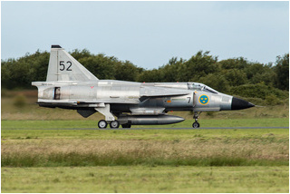 SwAFHF Viggen SE-DXN at Shannon Airport in July 2015