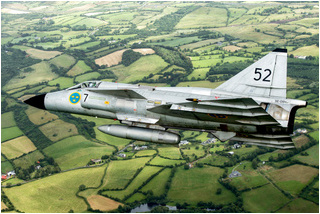 SwAFHF Viggen SE-DXN, over County Clare, Ireland, in July 2015