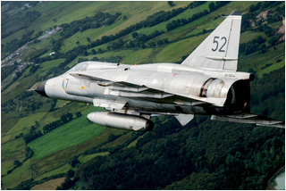 SwAFHF Viggen SE-DXN, over County Clare, Ireland, in July 2015