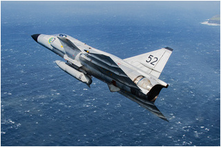 SwAFHF Viggen SE-DXN, over County Clare, Ireland, in July 2015