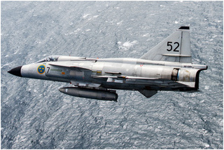 SwAFHF Viggen SE-DXN, over County Clare, Ireland, in July 2015