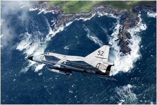 SwAFHF Viggen SE-DXN, over County Clare, Ireland, in July 2015