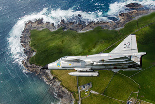 SwAFHF Viggen SE-DXN, over County Clare, Ireland, in July 2015