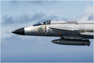 SwAFHF Viggen SE-DXN, over County Clare, Ireland, in July 2015