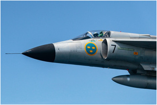 SwAFHF Viggen SE-DXN, over County Clare, Ireland, in July 2015