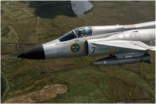 SwAFHF Viggen SE-DXN, over County Clare, Ireland, in July 2015