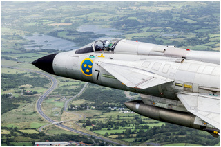 SwAFHF Viggen SE-DXN, over County Clare, Ireland, in July 2015
