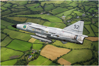SwAFHF Viggen SE-DXN, over County Clare, Ireland, in July 2015