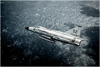 SwAFHF Viggen SE-DXN, over County Clare, Ireland, in July 2015