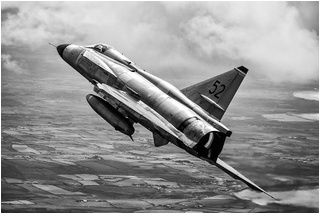 SwAFHF Viggen SE-DXN, over County Clare, Ireland, in July 2015