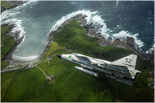 SwAFHF Viggen SE-DXN, over County Clare, Ireland, in July 2015