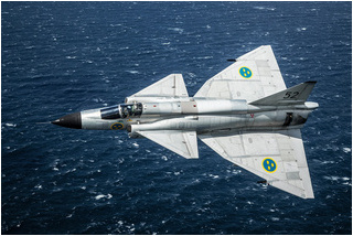 SwAFHF Viggen SE-DXN, over County Clare, Ireland, in July 2015