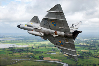 SwAFHF Viggen SE-DXN, over County Clare, Ireland, in July 2015