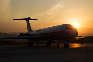 Air Koryo Ilyushin Il-62 P-885 at sunset