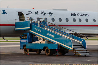 Air Koryo Tupolev Tu-134B-3 P-813 and air stairs