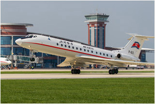 Air Koryo Tupolev Tu-134B-3 P-813 takes off from Kalma at the start of its display