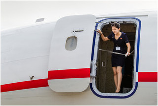 Air Koryo Tupolev Tu-154B P-552 air hostess