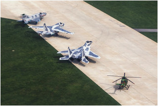 KPAAF static display at Kalma, MD-500,  MiG-29,  Su-25,  and MiG-21