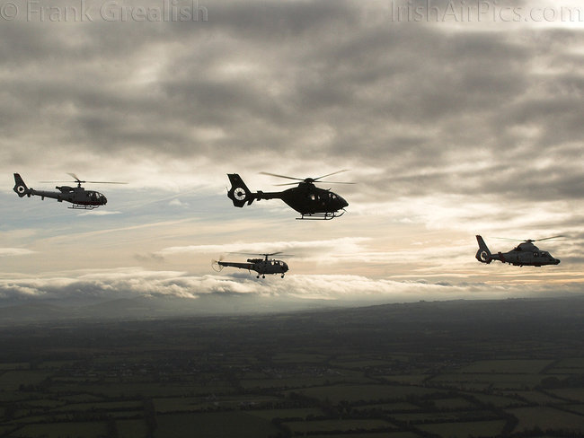 Dauphin / Gazelle Last Formation Flight / Baldonnel Visit